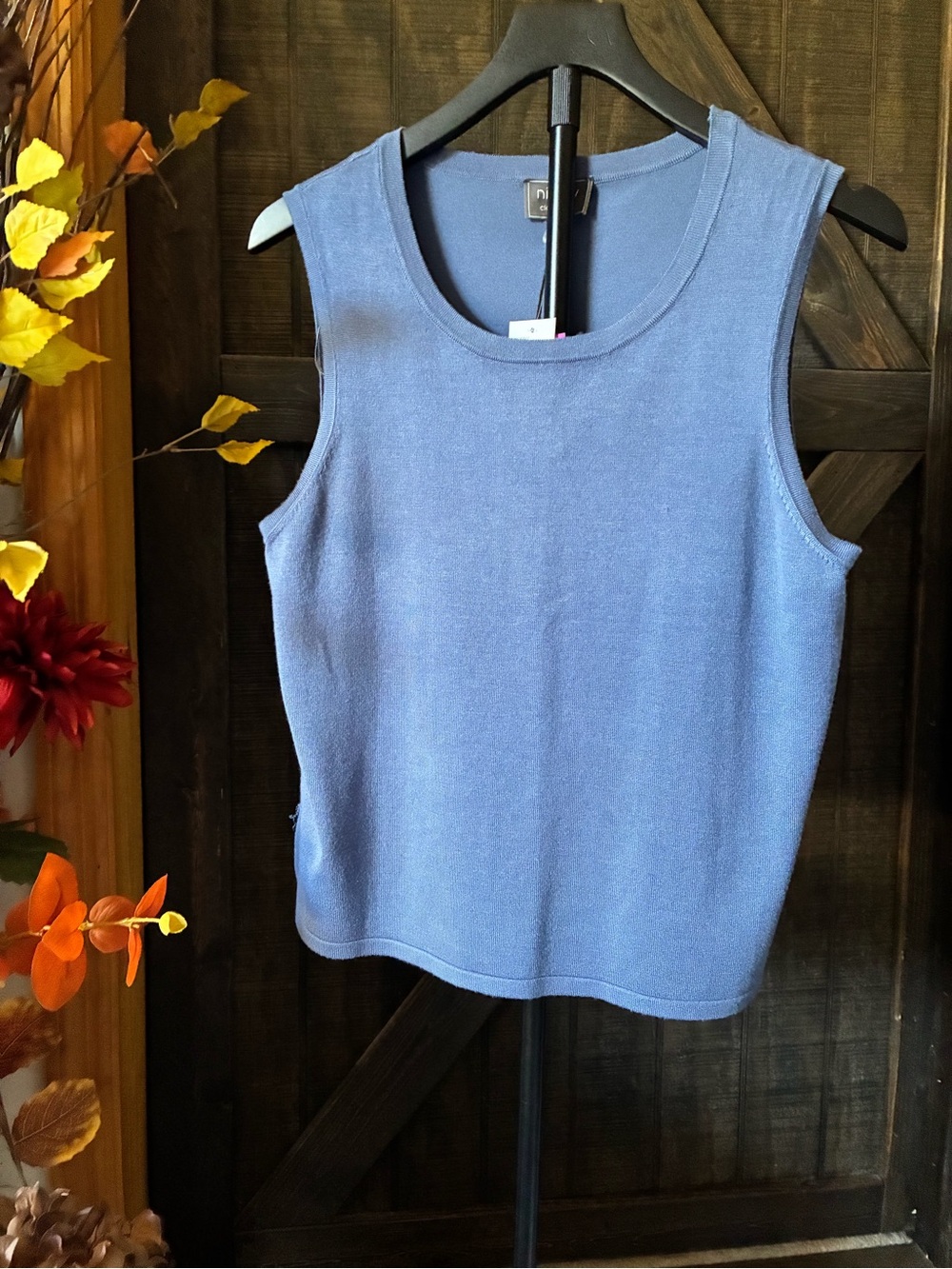 Ninety Sleeveless Knit Tank - Periwinkle Blue INDIGO